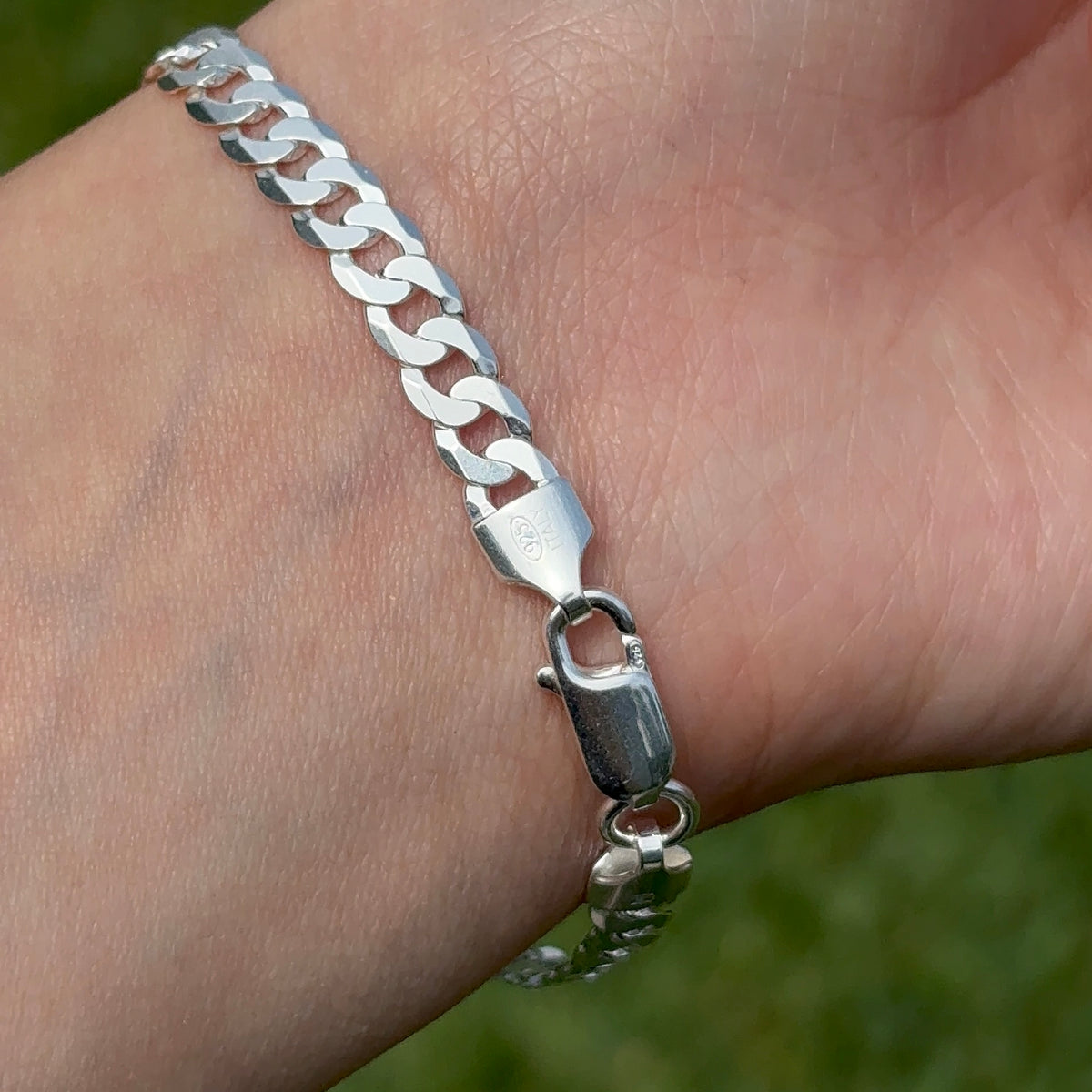 5.5mm Sterling Silver Curb Bracelet