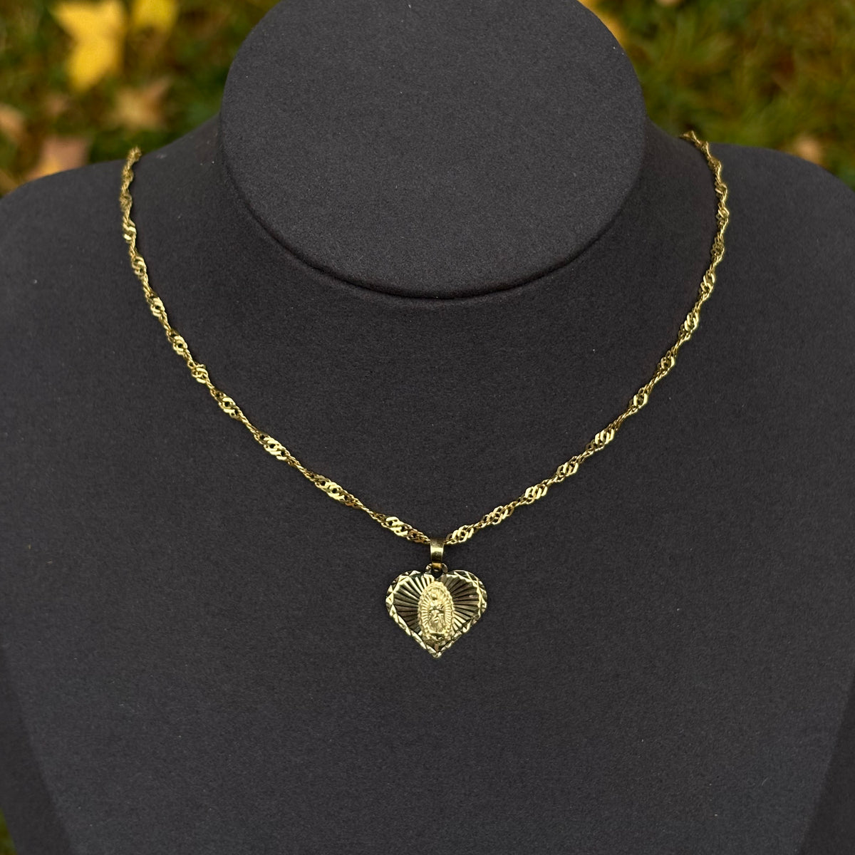 10k Gold Heart Virgin Pendant