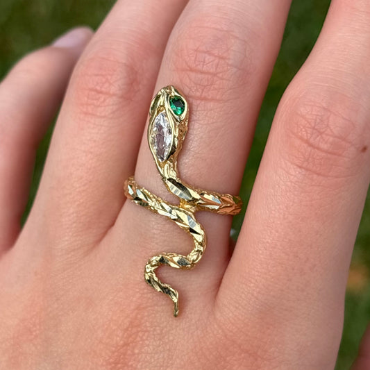 14k Gold Snake Ring
