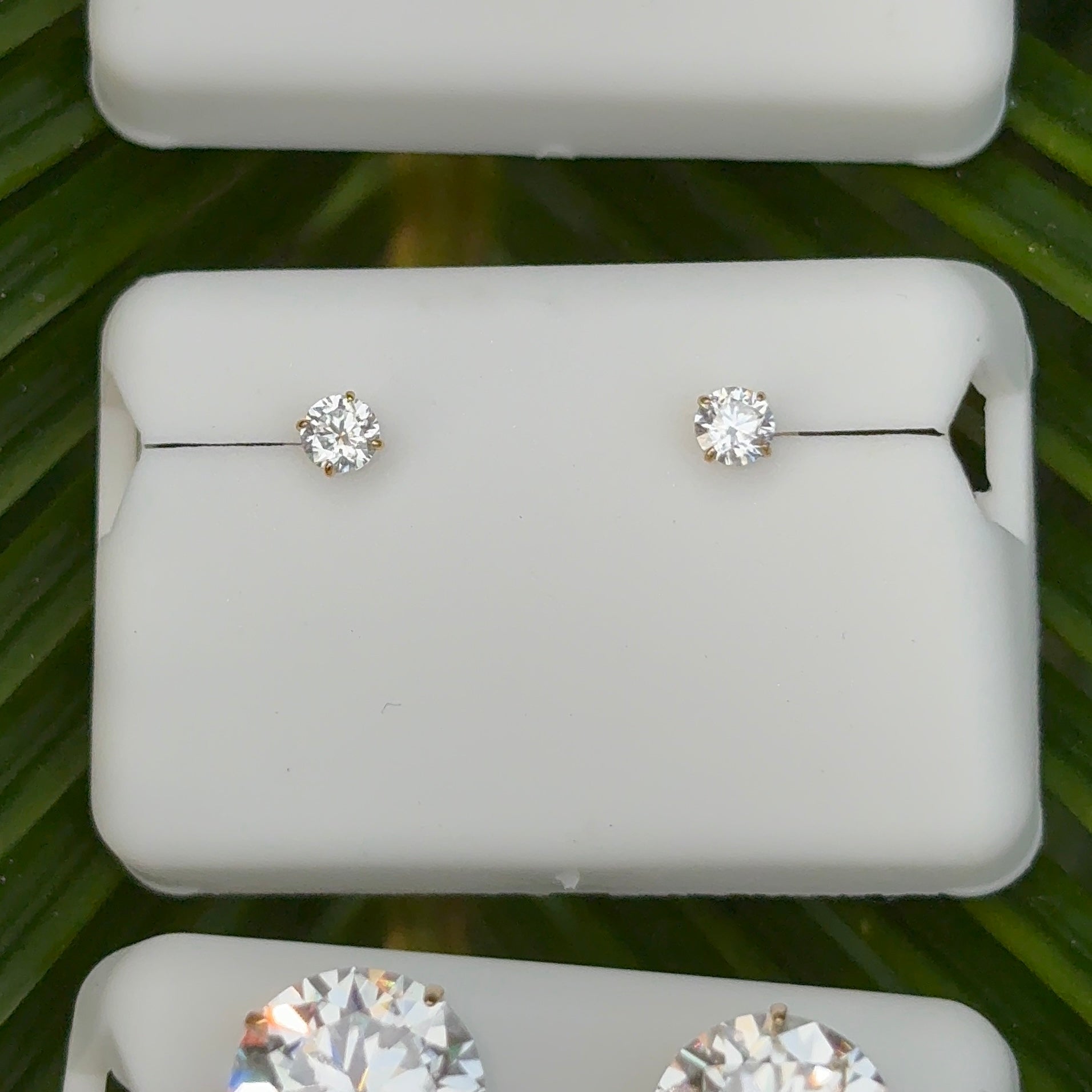 10k Gold Moissanite Stud Earrings