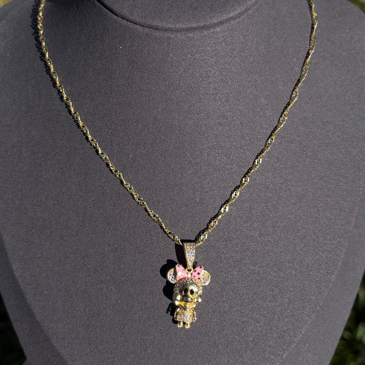 14k Gold Mouse Pendant
