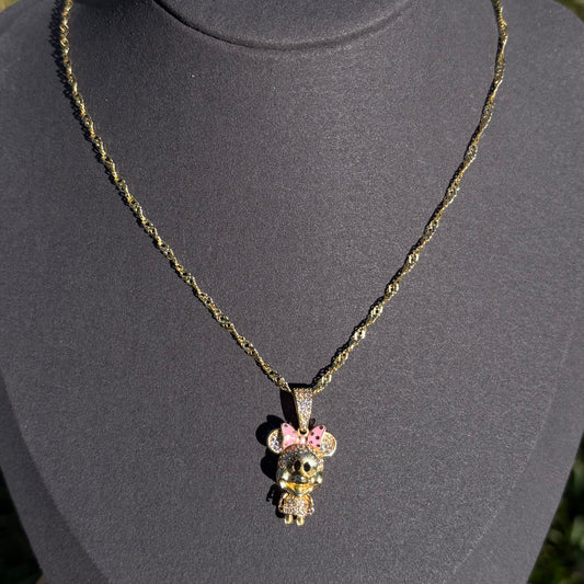 14k Gold Mouse Pendant