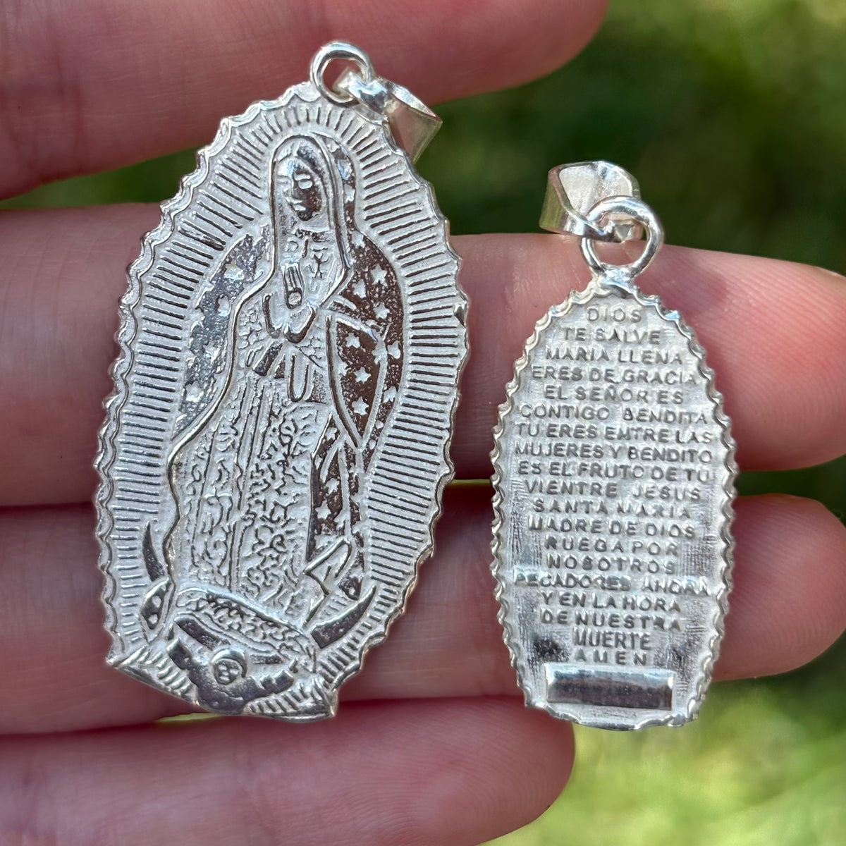 Hail Mary Prayer Pendant