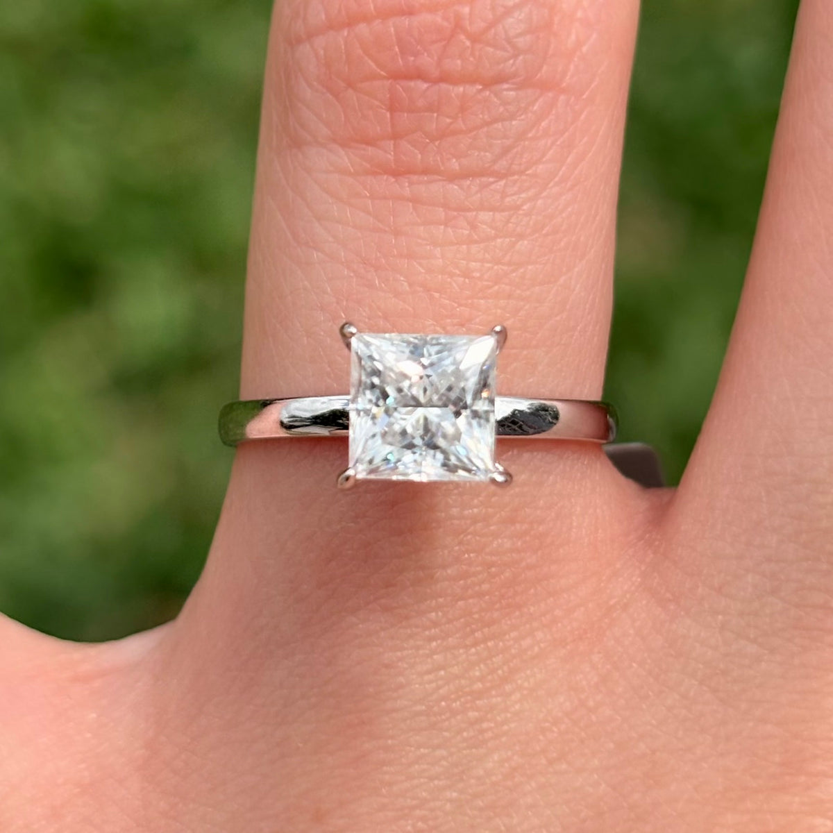 Sterling Silver Moissanite Ring