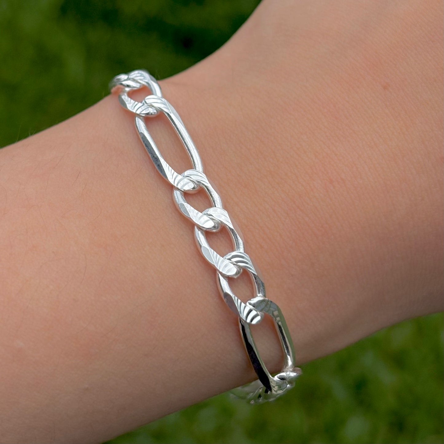 7mm DCut Figaro Bracelet