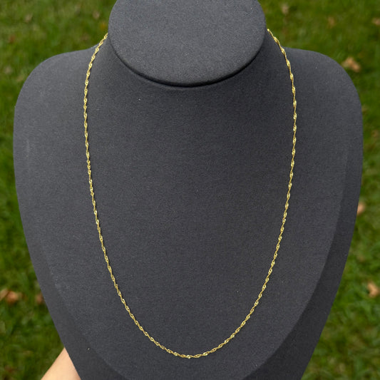 1.5mm 14k Gold Spiral Chain