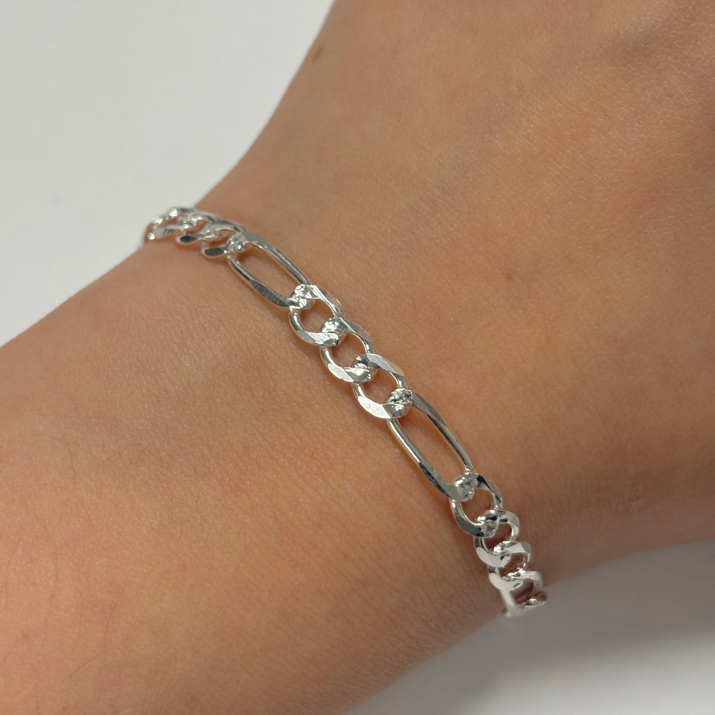 5mm DCut Figaro Bracelet