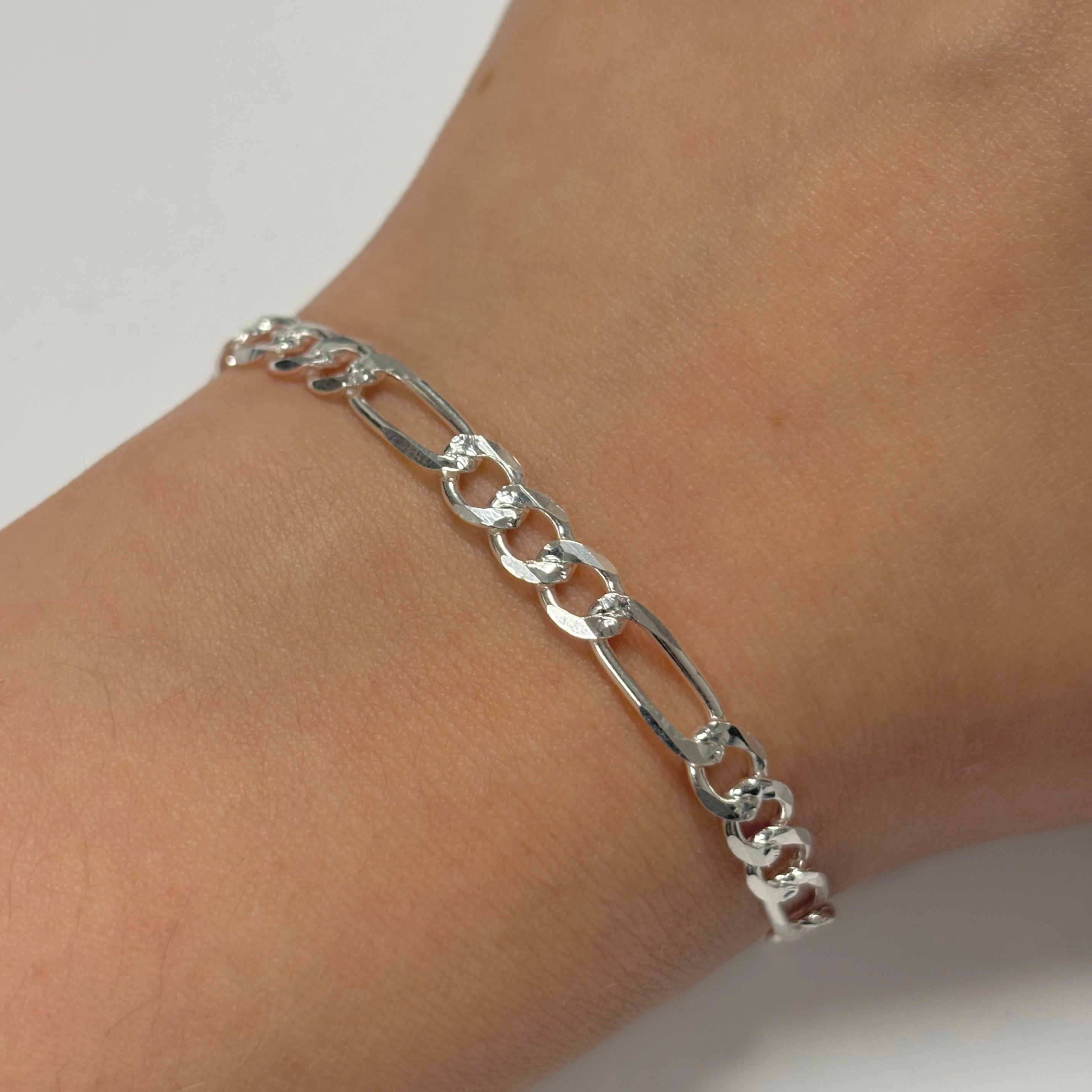 5mm DCut Figaro Bracelet