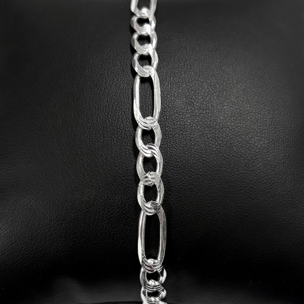 7mm DCut Figaro Bracelet