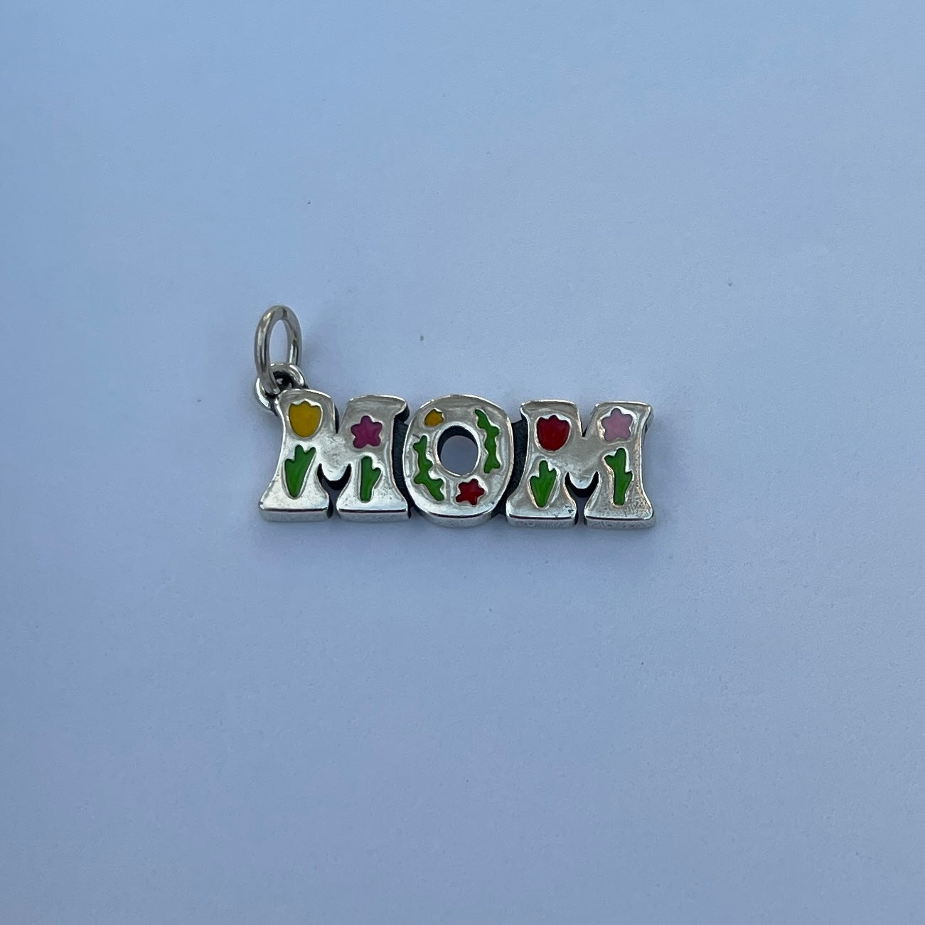 Colorful "Mom" Charm