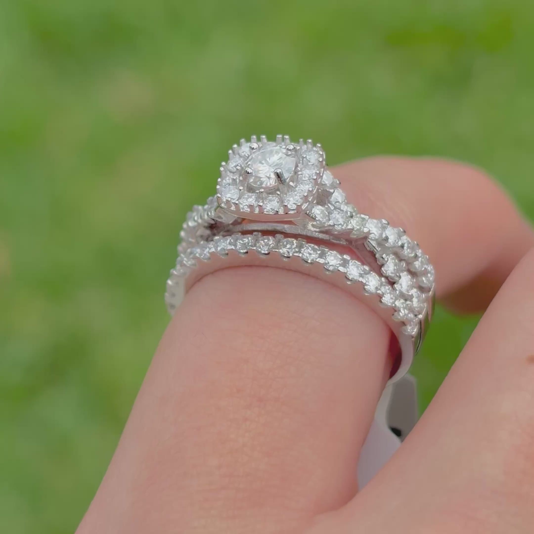 Sterling Silver Moissanite Ring