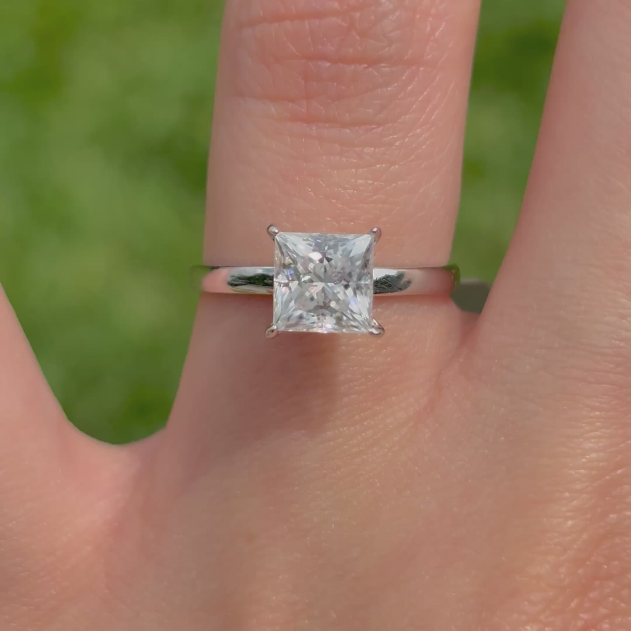 Sterling Silver Moissanite Ring