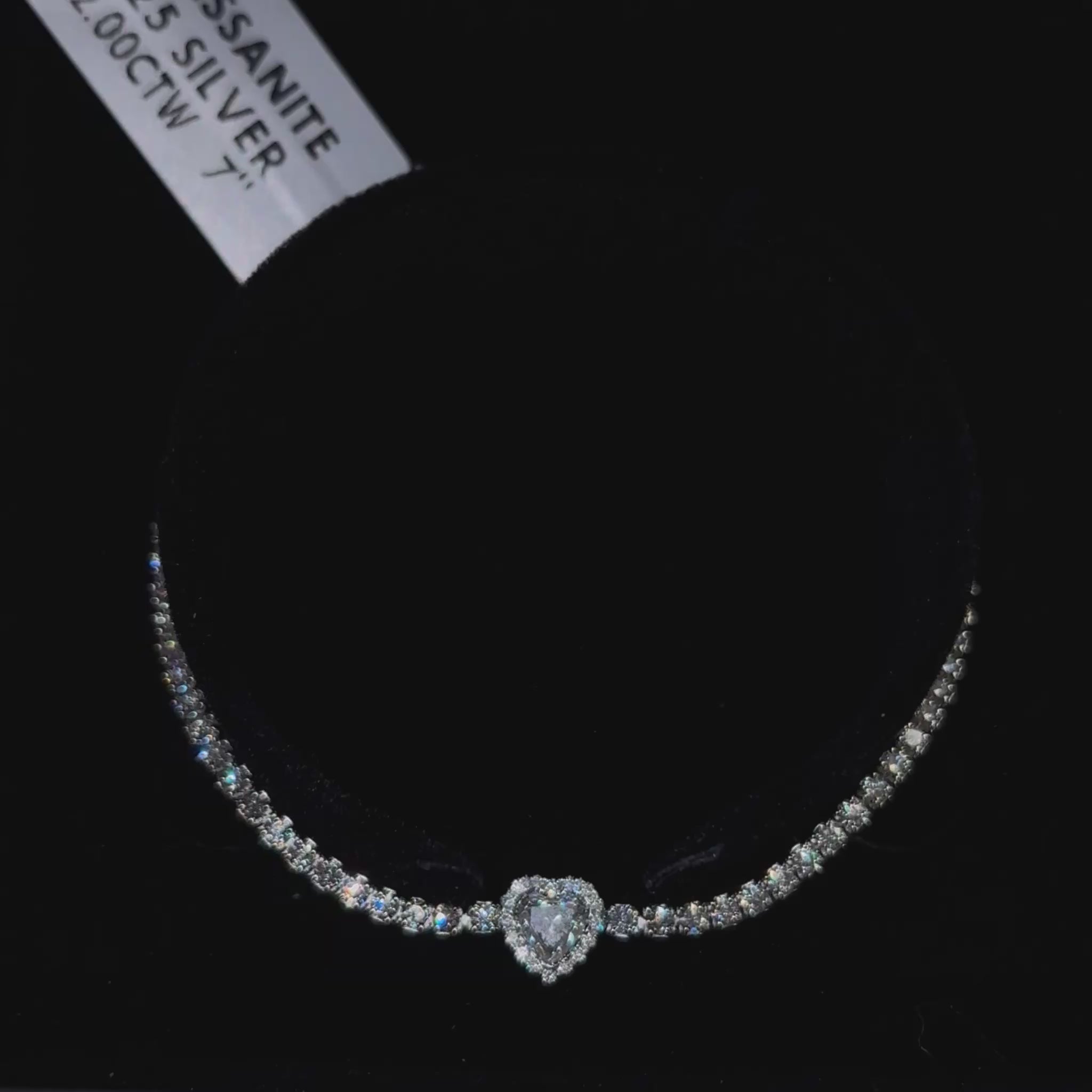 1 Heart Sterling Silver Moissanite