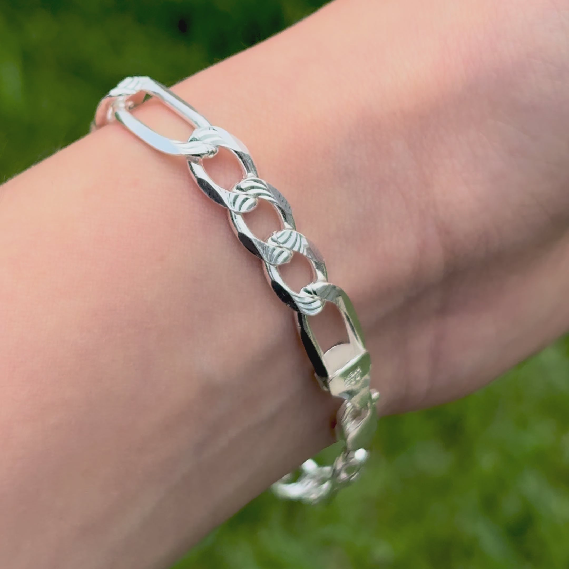 7mm DCut Figaro Bracelet