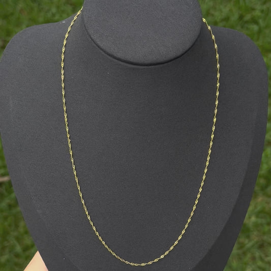 1.5mm 14k Gold Spiral Chain