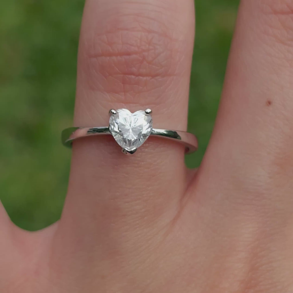 Sterling Silver Moissanite Ring
