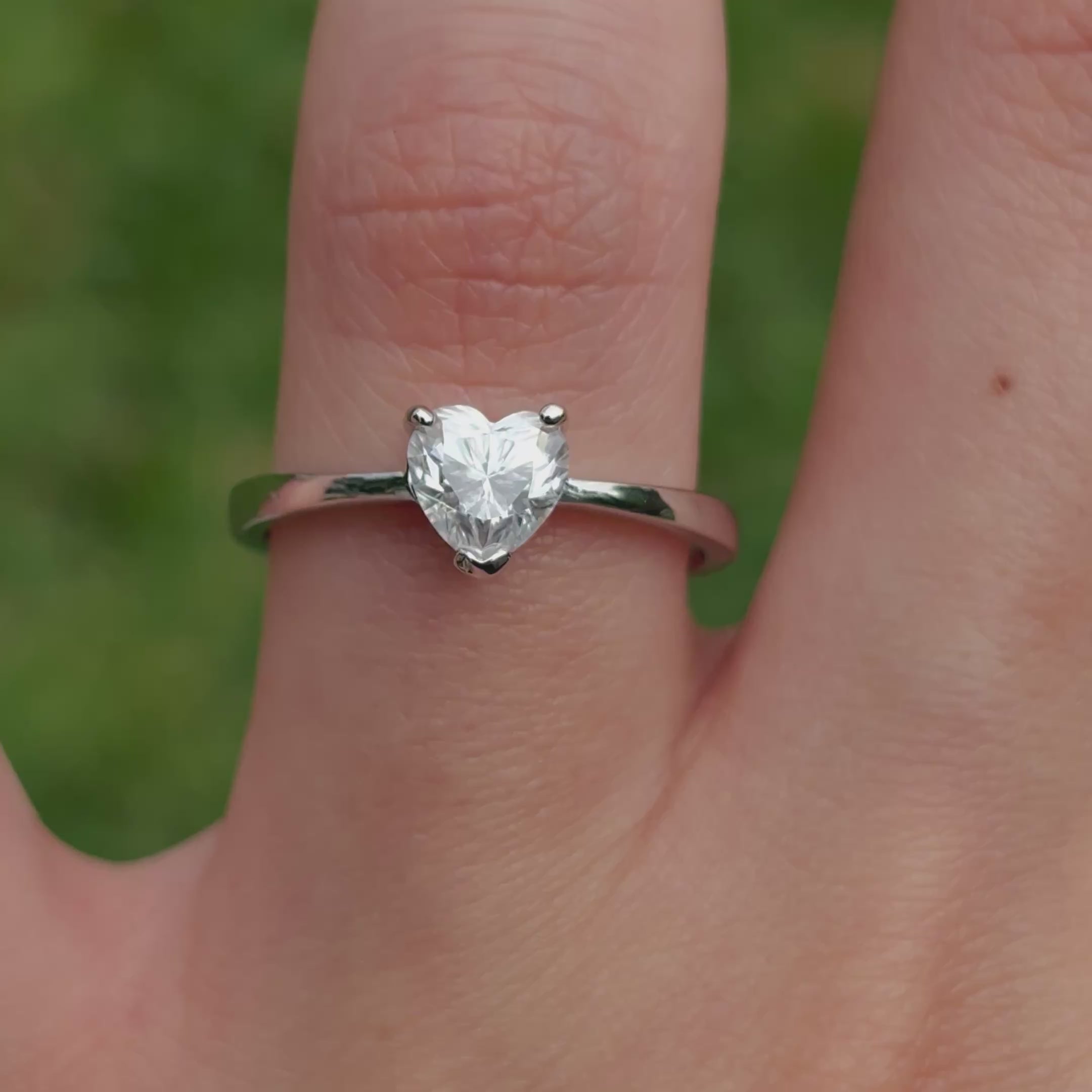 Sterling Silver Moissanite Ring