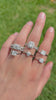 Moissanite Sterling Silver Rings