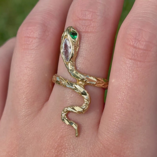 14k Gold Snake Ring