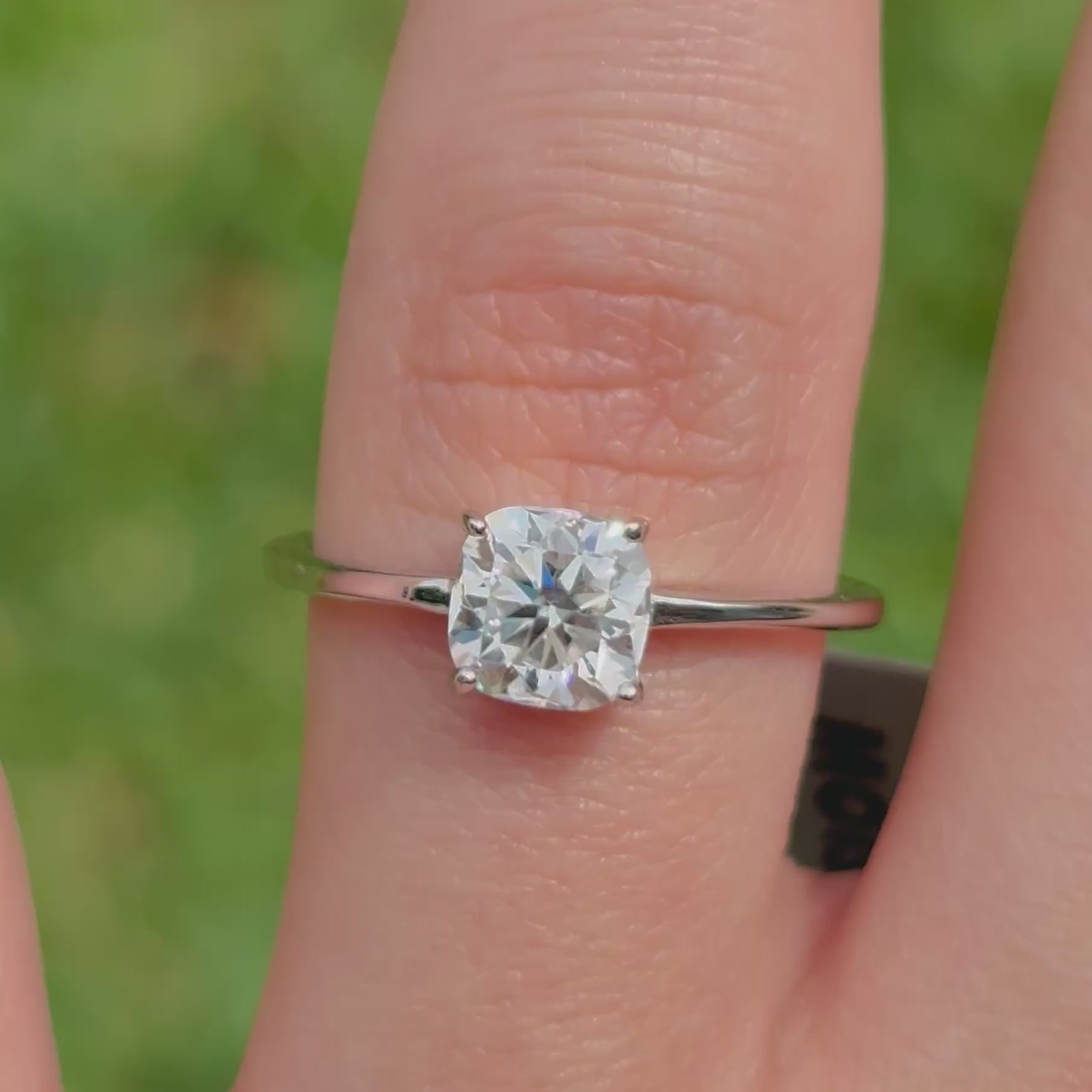 Sterling Silver Moissanite Ring