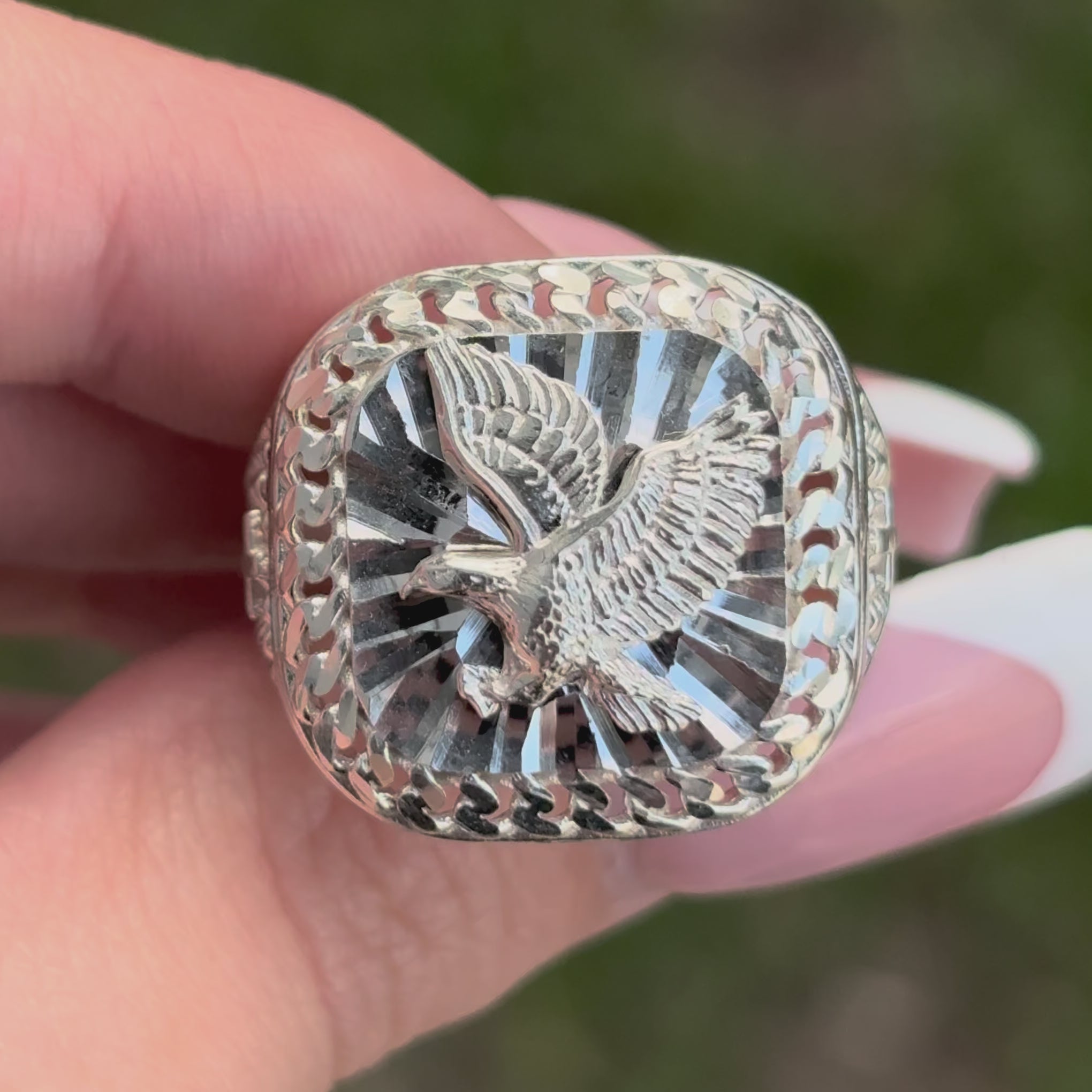 Silver Eagle Ring