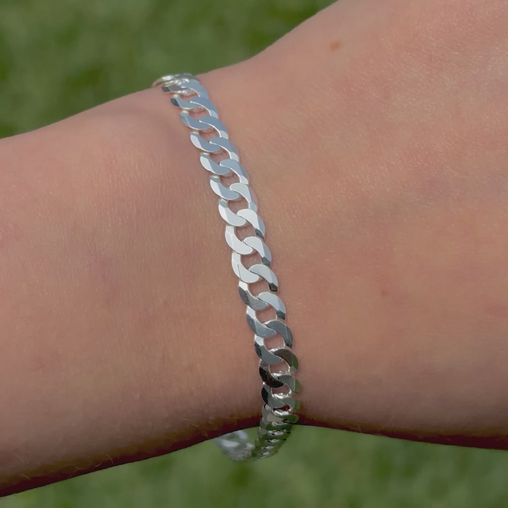 5.5mm Sterling Silver Curb Bracelet